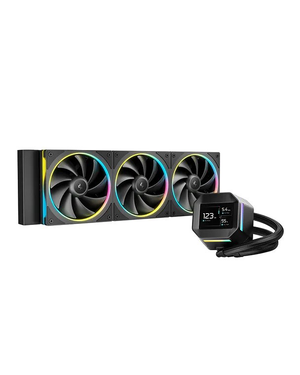 DeepCool LM360 AIO IPS LCD ARGB 360mm – Black Liquid CPU Cooler