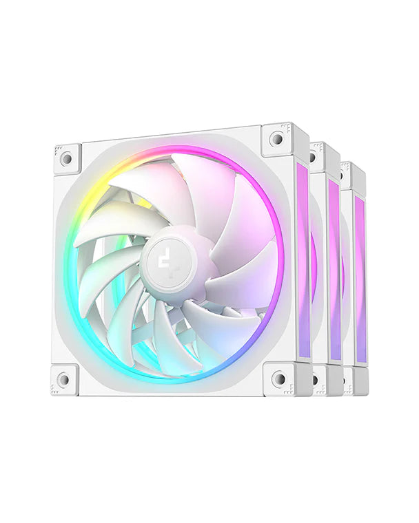 DeepCool FL12 RGB LED 120mm 3 Pack Fans White