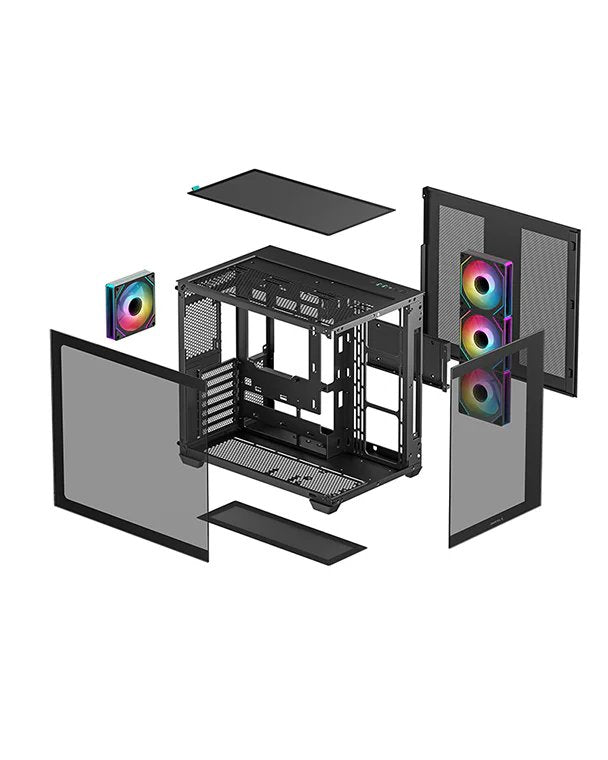 DeepCool CG530 4F Mid-Tower Gaming Case – Black ARGB