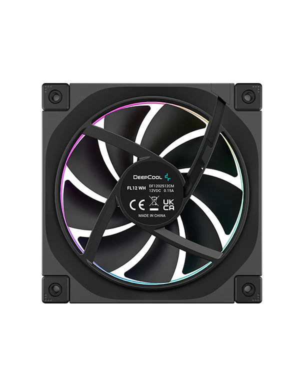 DeepCool FL12 RGB LED 120mm 3 Pack Fans Black