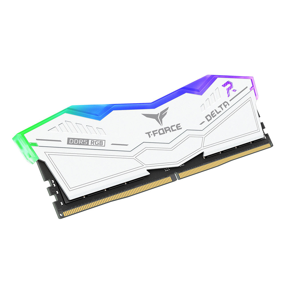 TeamGroup T-Force Delta RGB 32GB (2x16GB) DDR5 6000MHz CL38 RAM - White