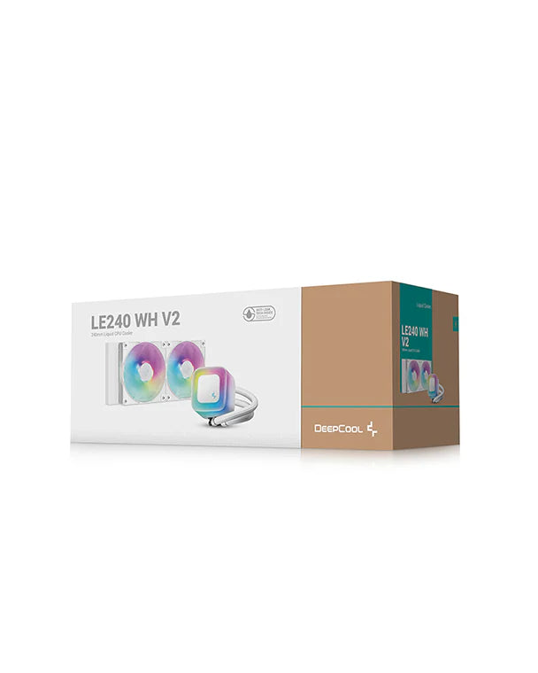 DeepCool LE240 V2 ARGB AIO CPU Liquid Cooler White