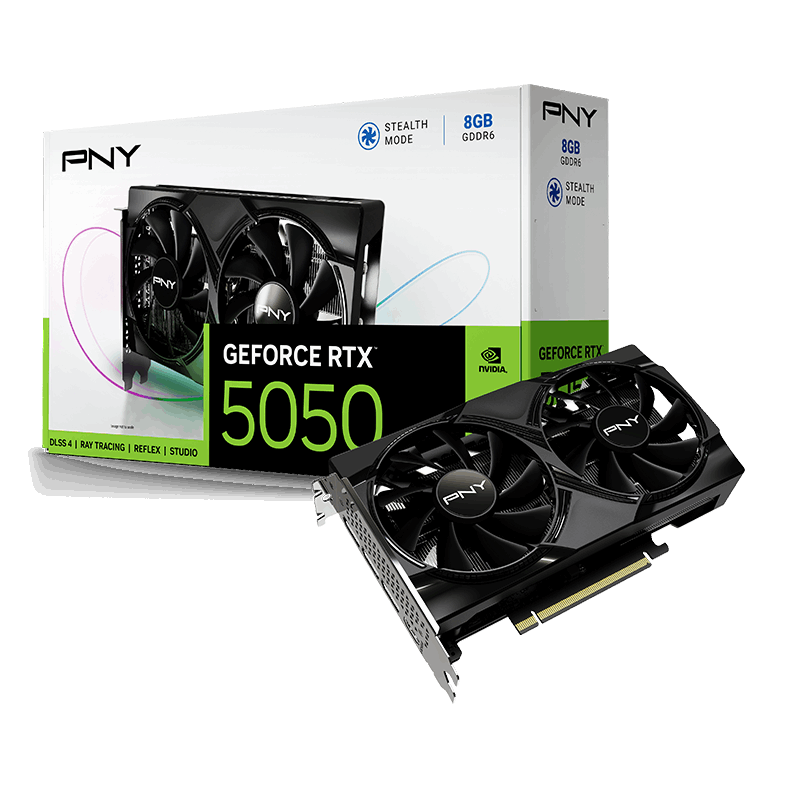 PNY GeForce RTX 5050 Dual Fan 8GB GDDR6 Graphics Card