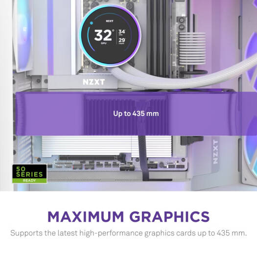NZXT H9 Flow RGB Dual-Chamber Mid Tower Case White