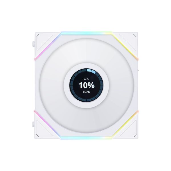 Lian Li UNI FAN TL-LCD 120mm White – Wireless Single ARGB Fan