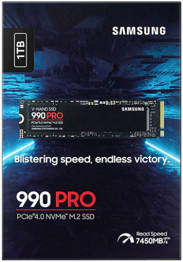 SAMSUNG 990 Pro 1TB NVMe M.2 PCIe Gen 4.0 x4 Internal SSD