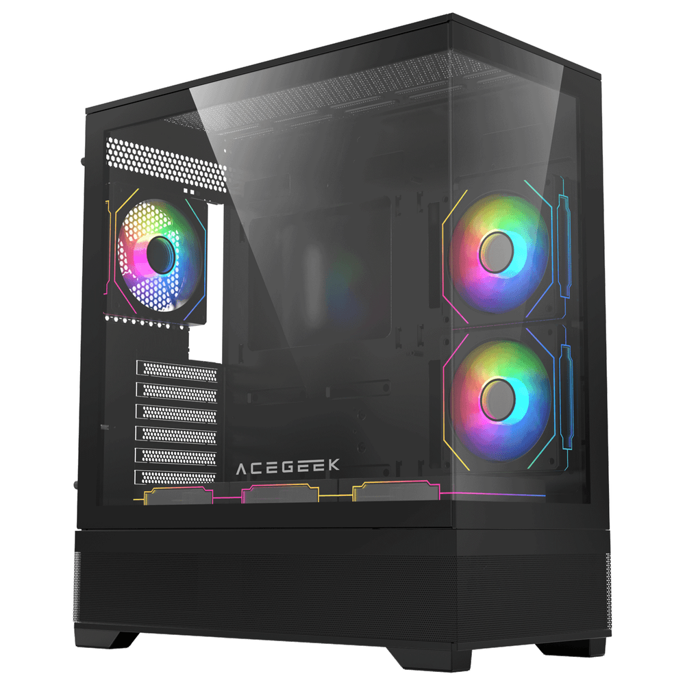 AceGeek Cruiser L460 E-ATX Mid-Tower Case - Black