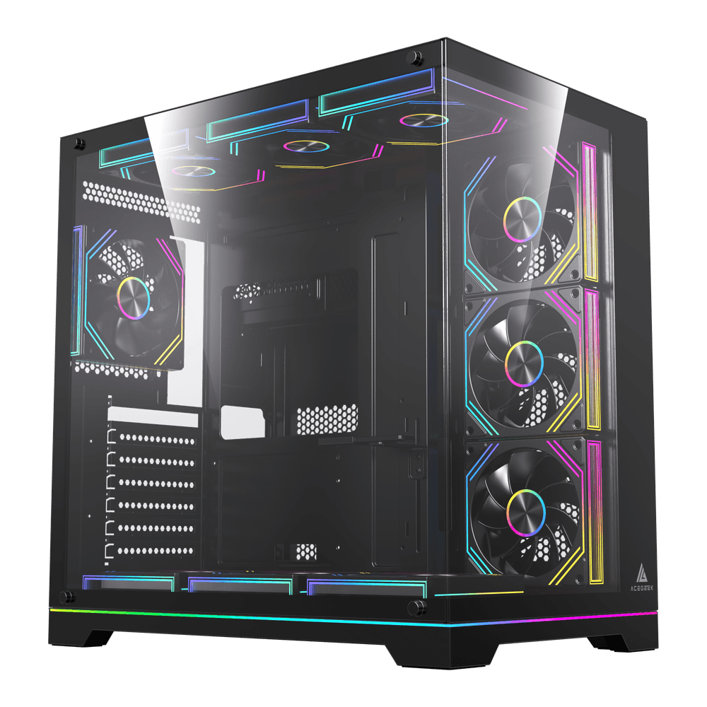 AceGeek MERCURY R425X RGB Mid Tower ATX Case - Black