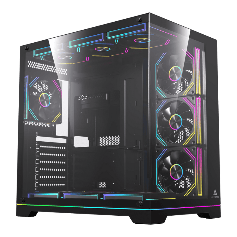 AceGeek MERCURY R425X RGB Mid Tower ATX Case - Black