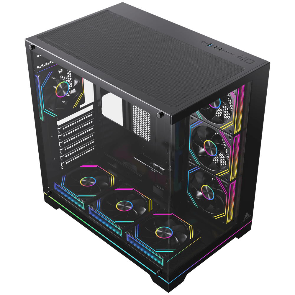 AceGeek MERCURY R425X RGB Mid Tower ATX Case - Black