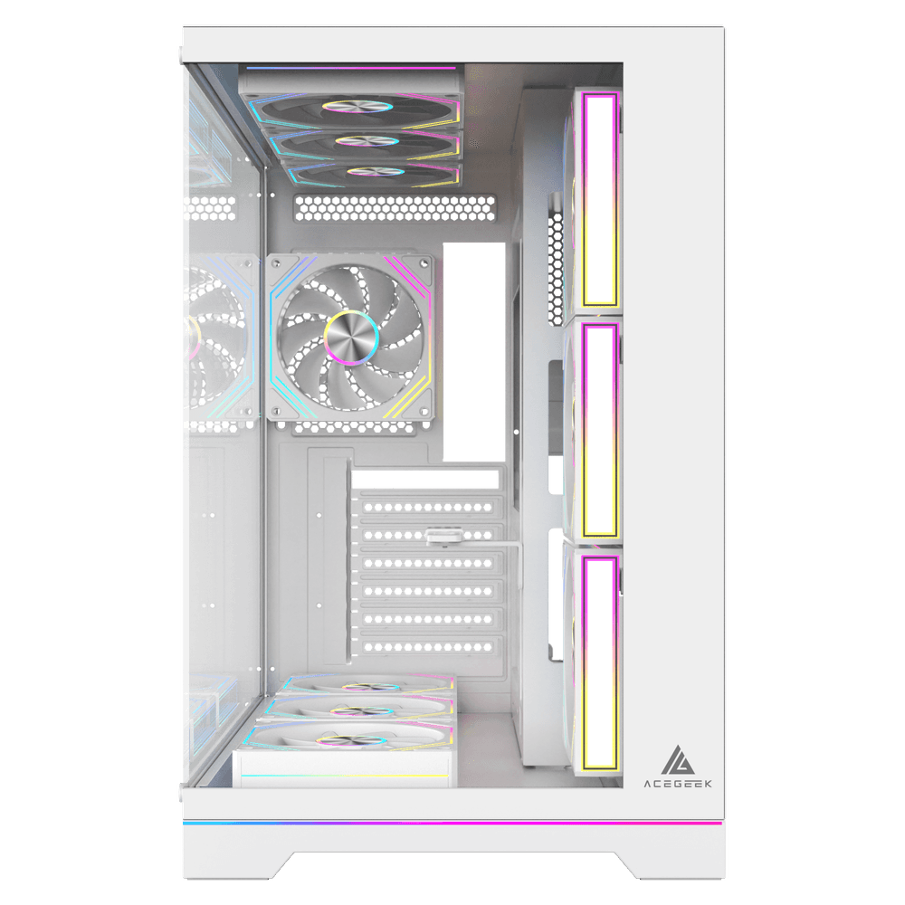 AceGeek MERCURY R425X RGB Mid Tower ATX Case - White