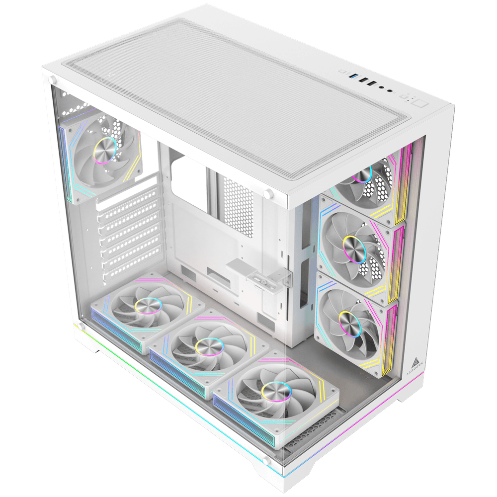 AceGeek MERCURY R425X RGB Mid Tower ATX Case - White