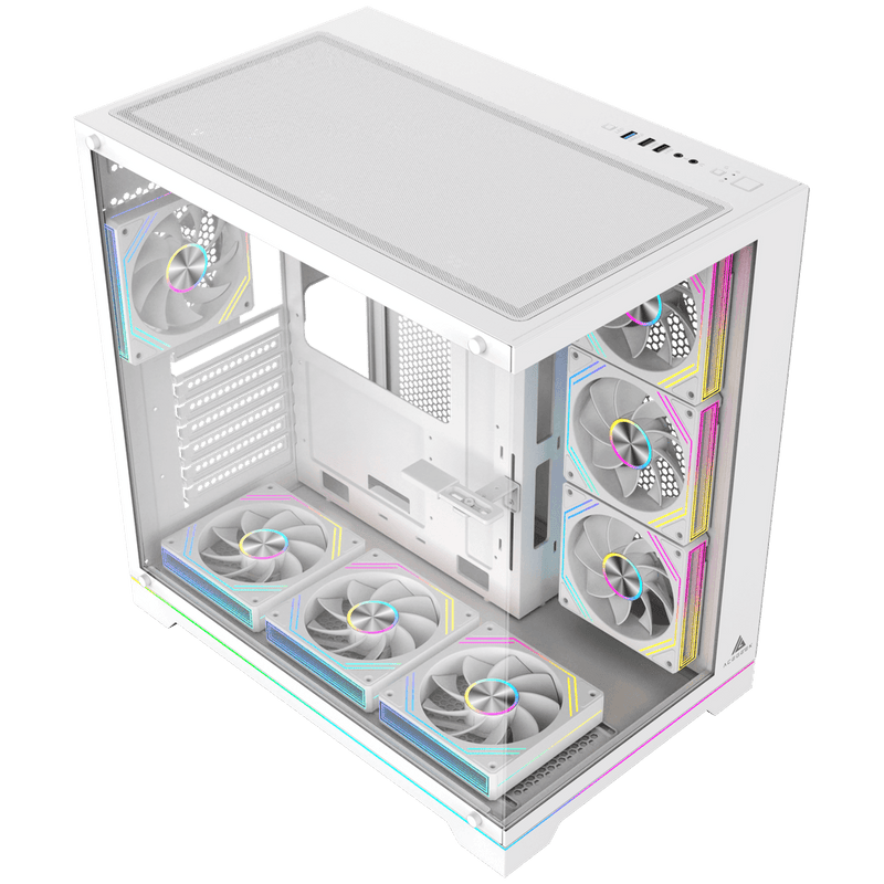 AceGeek MERCURY R425X RGB Mid Tower ATX Case - White