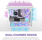 NZXT H9 Flow RGB Dual-Chamber Mid Tower Case White