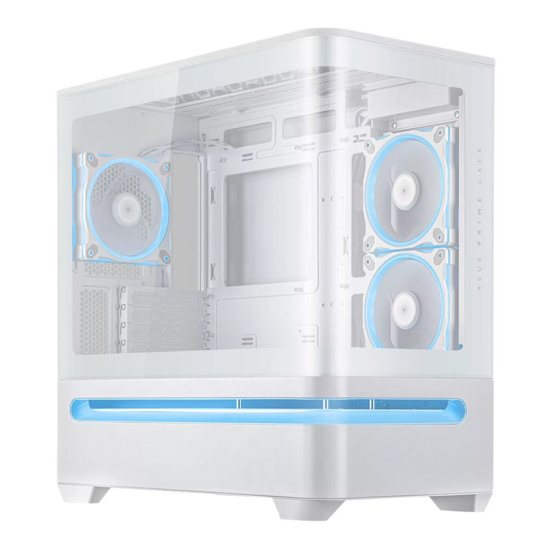 Asus Prime AP202 TG ARGB Micro-ATX Case – White