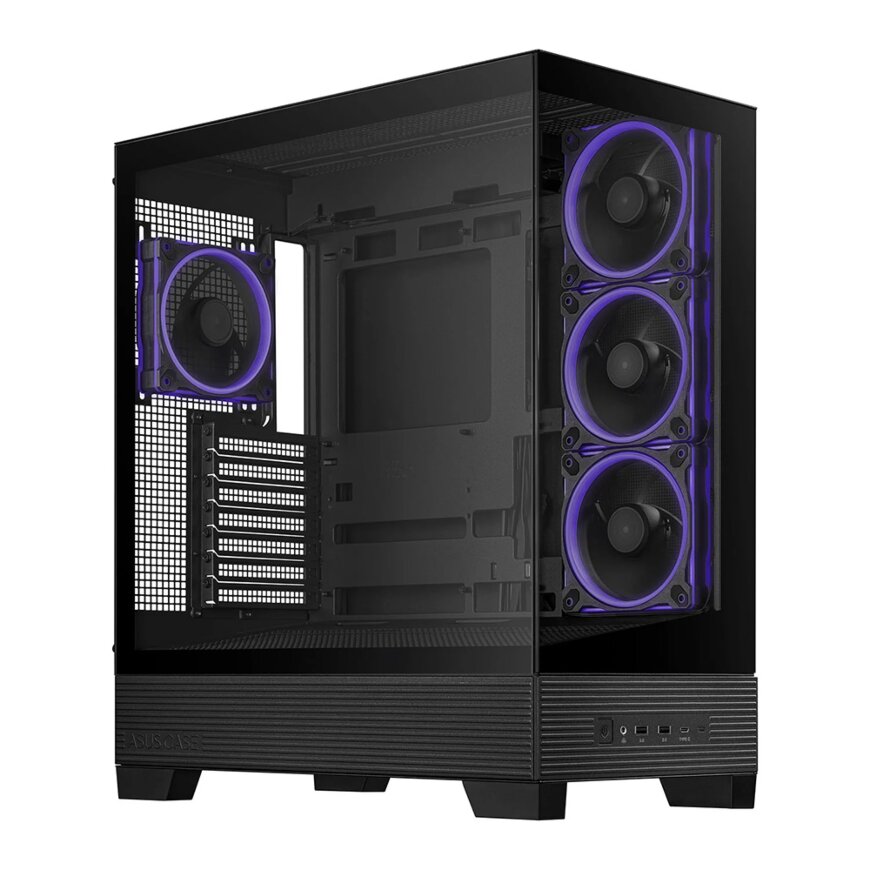 Asus A31 PLUS Mid-Tower ARGB ATX Case - Black