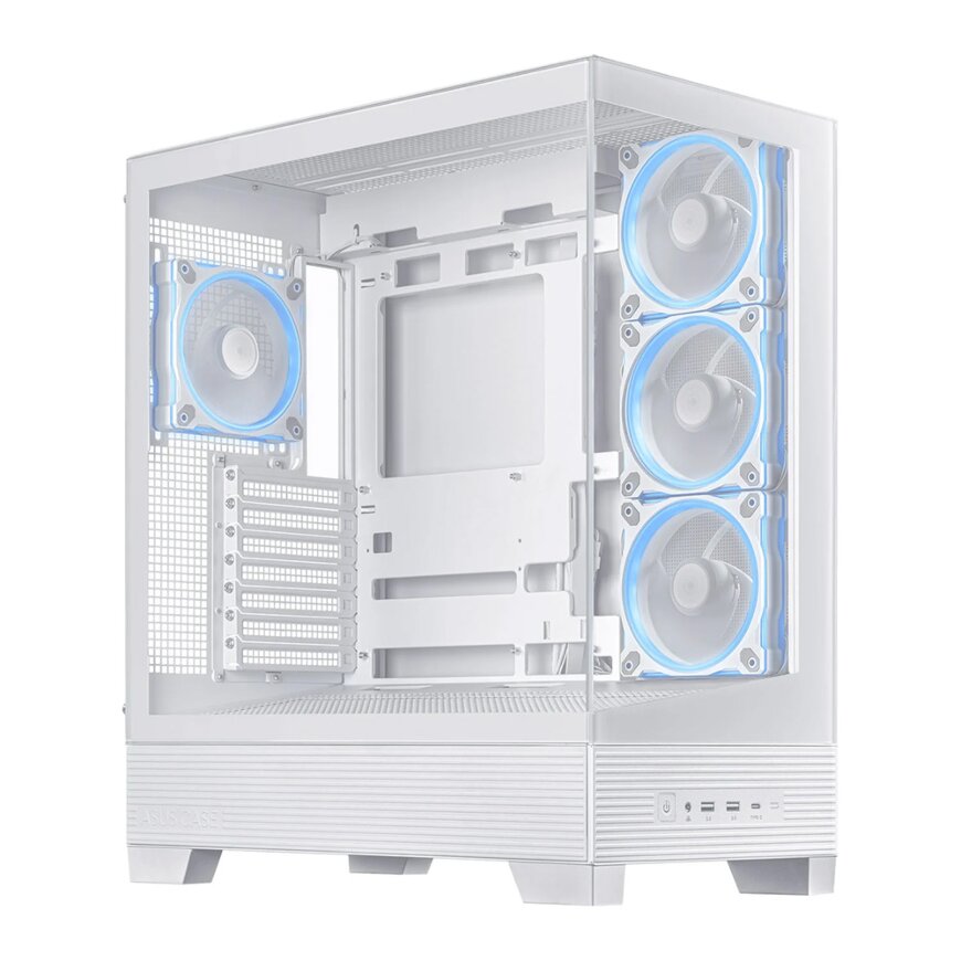 Asus A31 PLUS Mid-Tower ARGB ATX Case - White