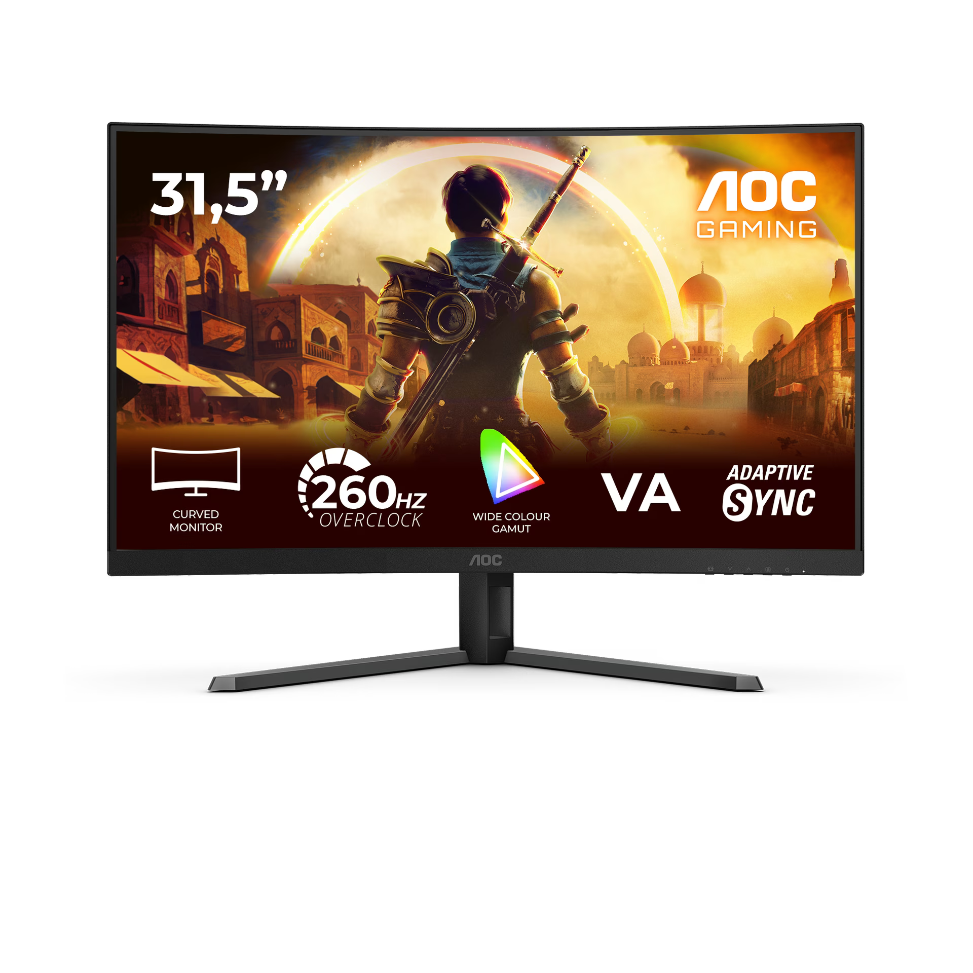 AOC C32G42ZE 32" Curved FHD 1920X1080, 260Hz, VA, 0.3ms, Gaming Monitor