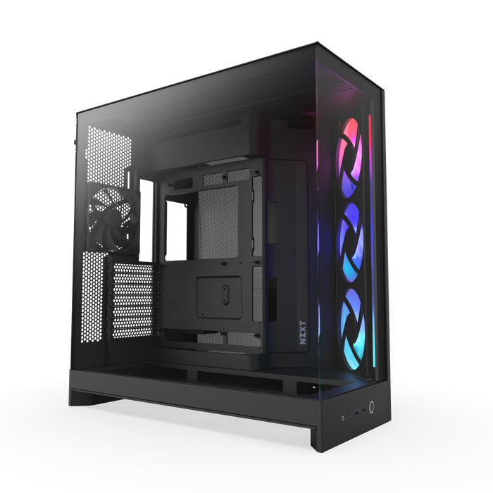 NZXT H9 Flow RGB Dual-Chamber Mid Tower Case Black
