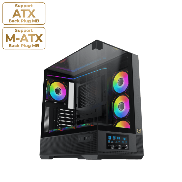 Xigmatek Vision E-ATX Mid-Tower ARGB Case Black
