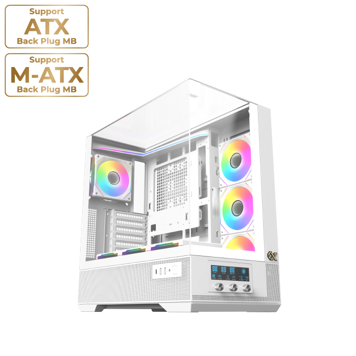 Xigmatek Vision E-ATX Mid-Tower ARGB Case White