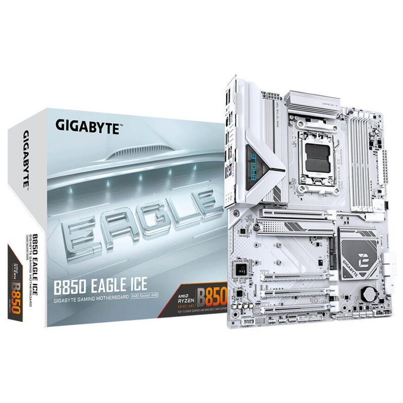 Gigabyte B850 Eagle Ice AM5 DDR5 PCIe 5.0 ATX Gaming Motherboard