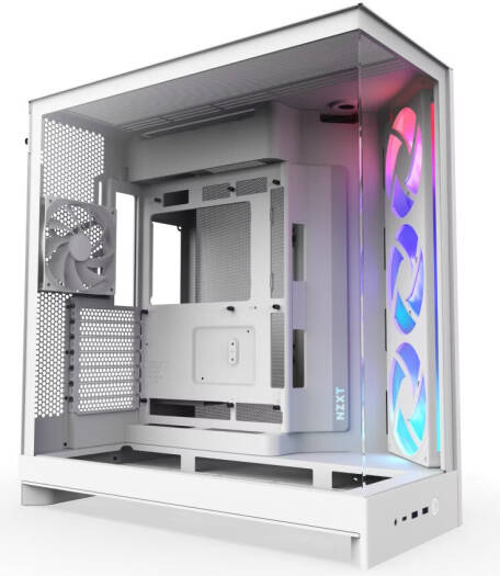 NZXT H9 Flow RGB Dual-Chamber Mid Tower Case White