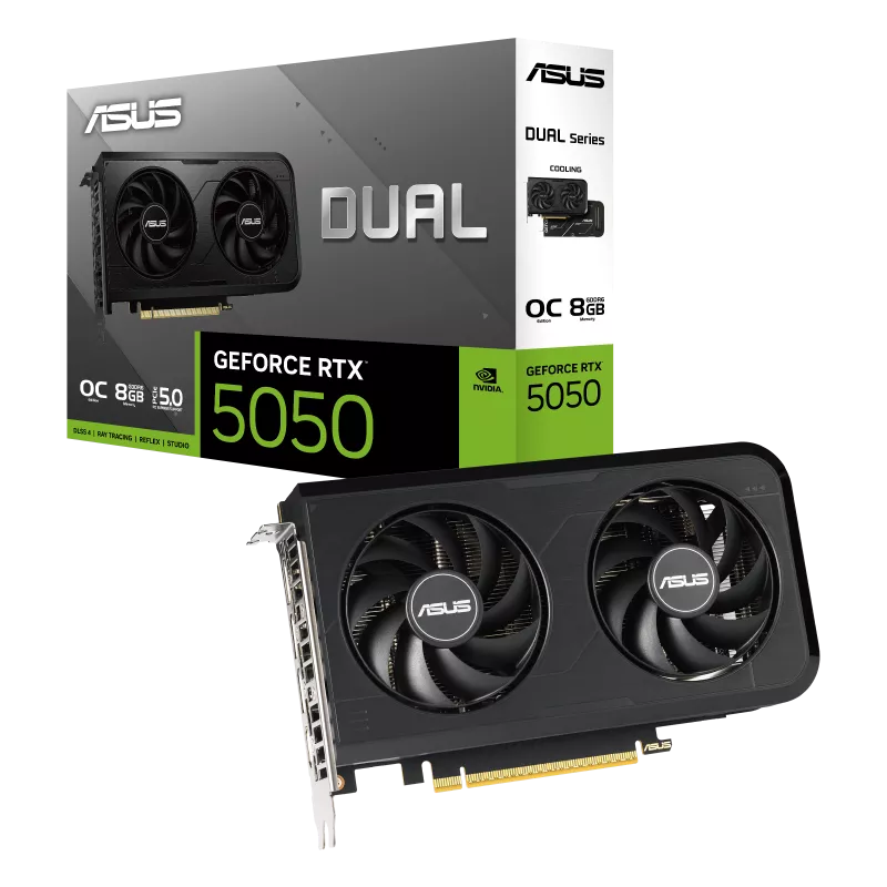 Asus Dual GeForce RTX 5050 8GB GDDR6 OC Edition Graphics Card