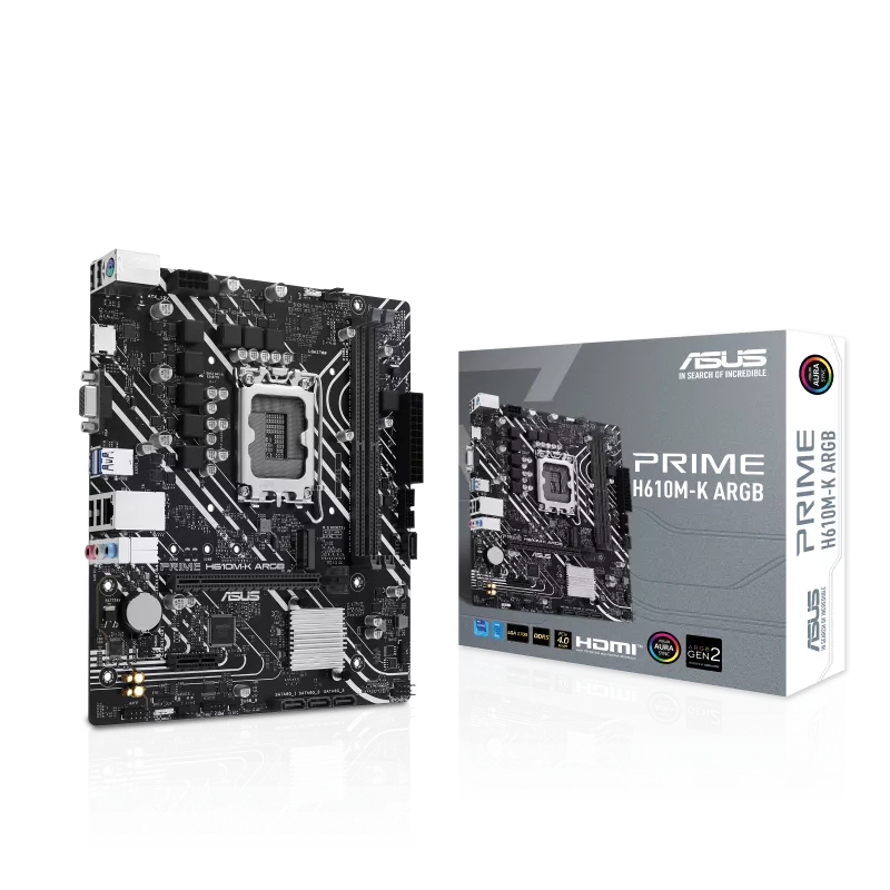 Asus Prime H610M-K ARGB Intel LGA 1700 Micro-ATX Motherboard