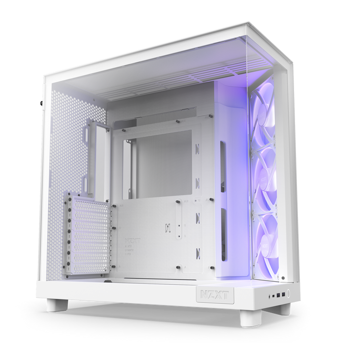NZXT H6 Flow RGB Compact Dual-chamber ATX Case White