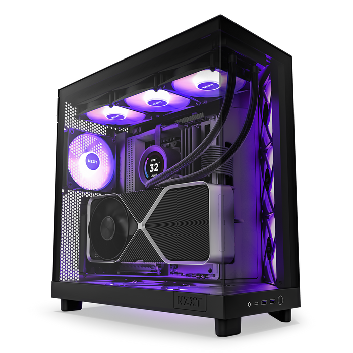 NZXT H6 Flow RGB Compact Dual-chamber ATX Case Black