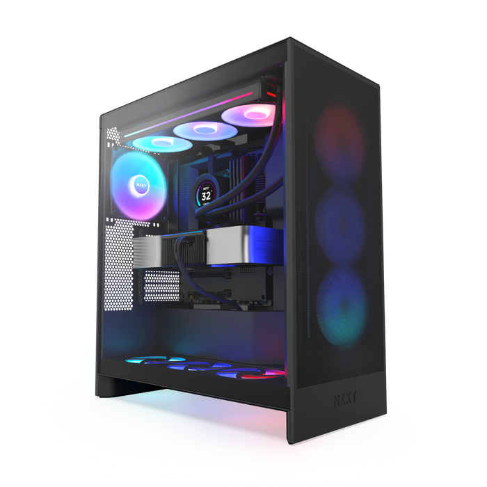 NZXT H7 Flow RGB Mid-Tower ATX Case Black