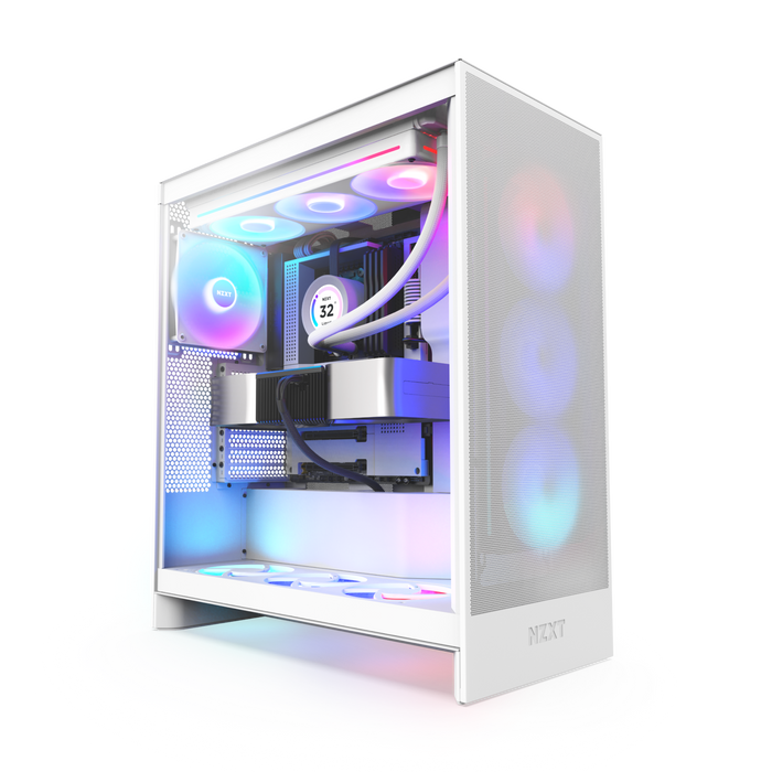 NZXT H7 Flow RGB Mid-Tower ATX Case White