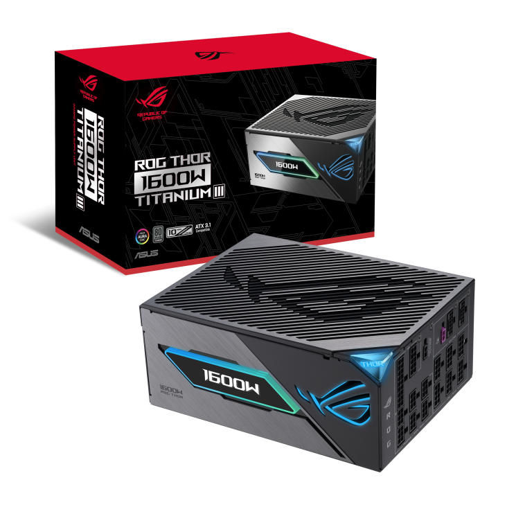 Asus ROG THOR 1600W Titanium III Fully Modular ATX Power Supply – Black
