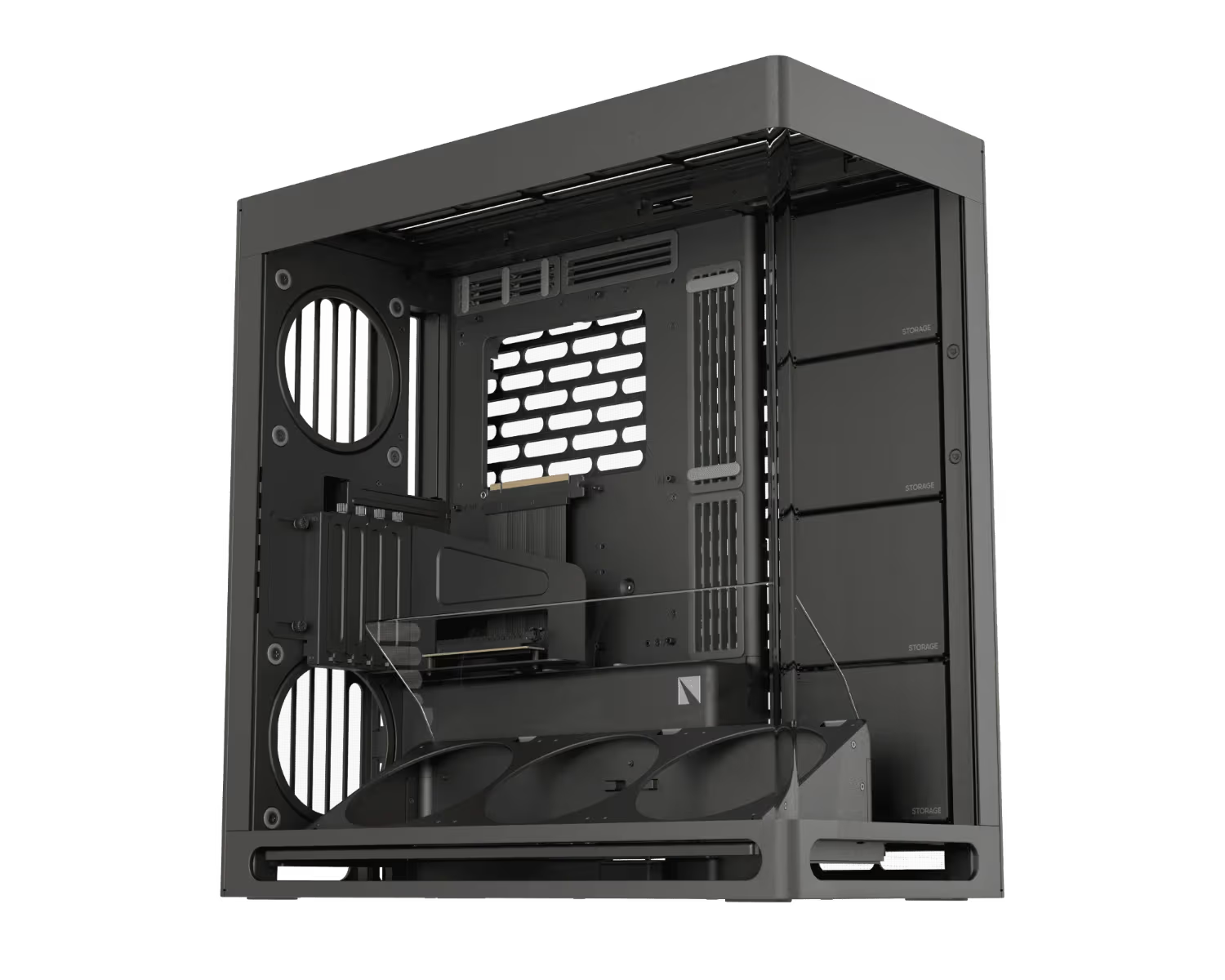 HAVN HS 420 VGPU Dual-Chamber Airflow Mid-Tower ATX Case Black