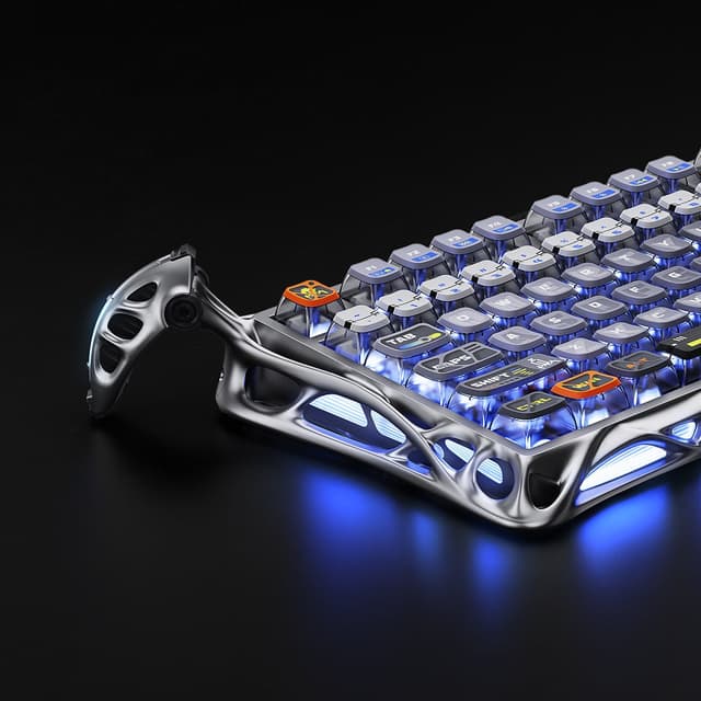 GravaStar Mercury K1 Pro 75% Wireless Mechanical Gaming Keyboard - Interstellar Silver