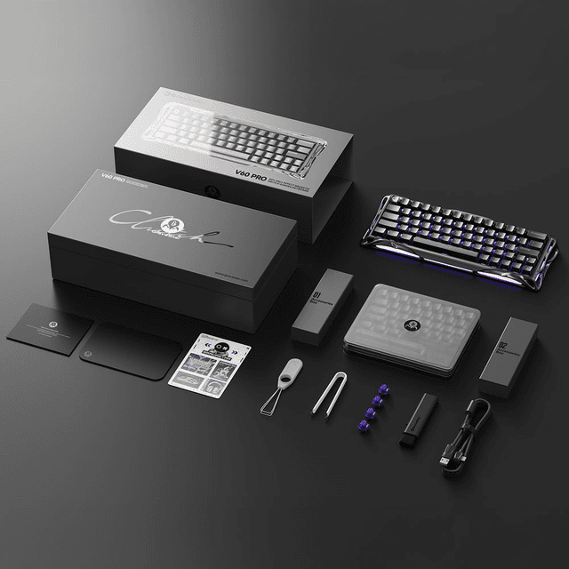 GravaStar Mercury V60Pro 60% Hall Effect Magnetic Switch Gaming Keyboard - GunMetal
