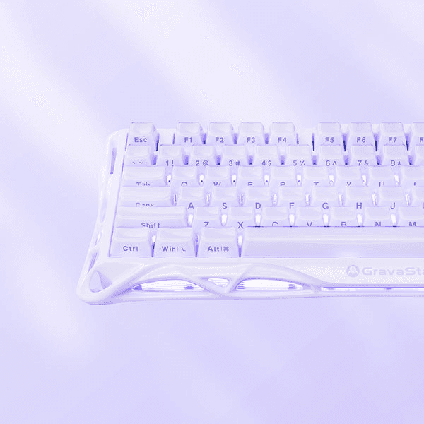GravaStar Mercury V75 75% Hall Effect Magnetic Switch Gaming Keyboard - Lavender Purple