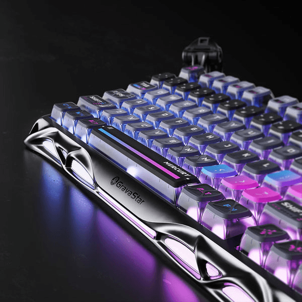 GravaStar Mercury K1 Pro 75% Wireless Mechanical Gaming Keyboard - cyberpunk