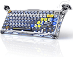 GravaStar Mercury K1 Pro 75% Wireless Mechanical Gaming Keyboard - Interstellar Silver