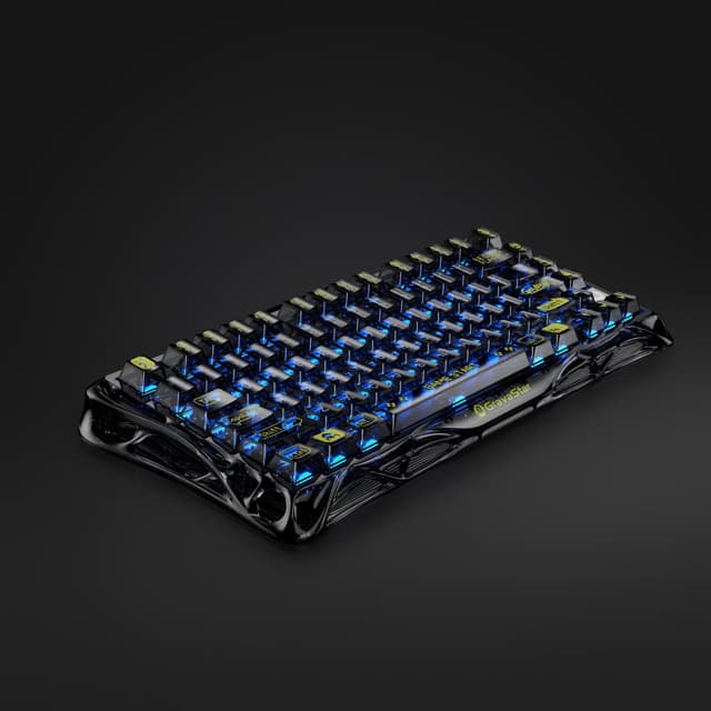 GravaStar Mercury K1 Lite 75% Wireless Mechanical Gaming Keyboard - Transparent Black