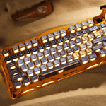 GravaStar Mercury K1 Pro 75% Wireless Mechanical Gaming Keyboard - Battle-Worn Yellow