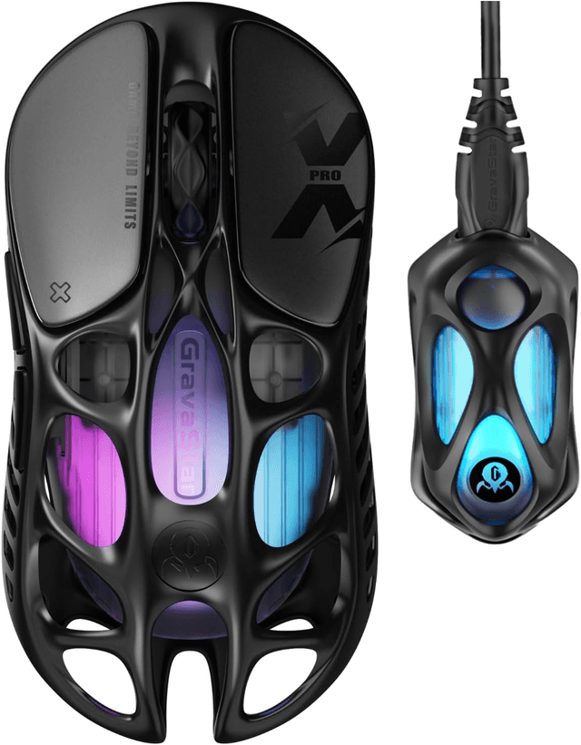 GravaStar Mercury X-Pro Wireless Gaming Mouse + 8K Dongle - Galaxy Black