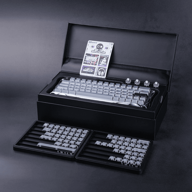 GravaStar Mercury V60Pro 60% Hall Effect Magnetic Switch Gaming Keyboard - Chrome Silver