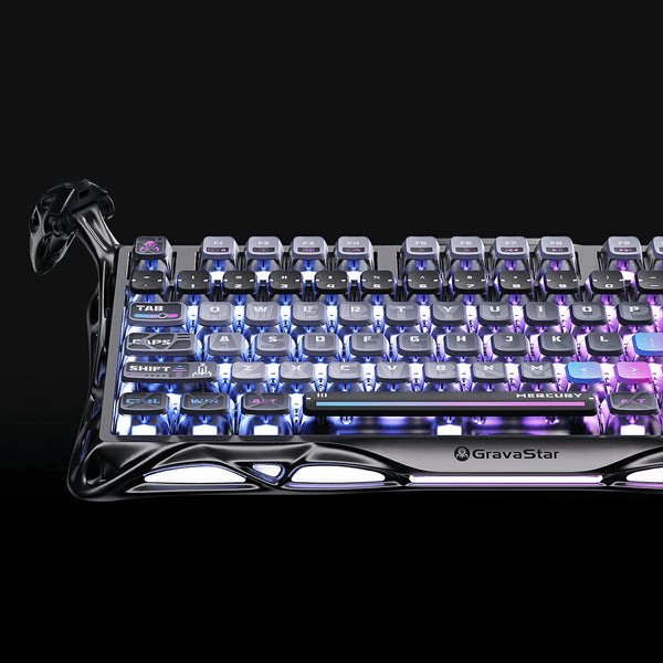 GravaStar Mercury K1 Pro 75% Wireless Mechanical Gaming Keyboard - cyberpunk