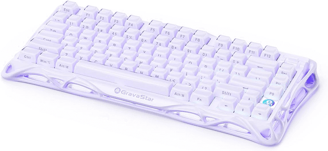 GravaStar Mercury V75 75% Hall Effect Magnetic Switch Gaming Keyboard - Lavender Purple
