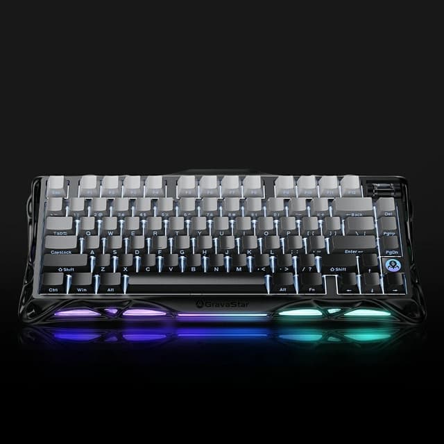 GravaStar Mercury K1 75% Wireless Mechanical Gaming Keyboard - Gradient Black