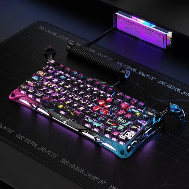 GravaStar Mercury V75 Pro 75% Hall Effect Magnetic Switch Gaming Keyboard - CyberPunk