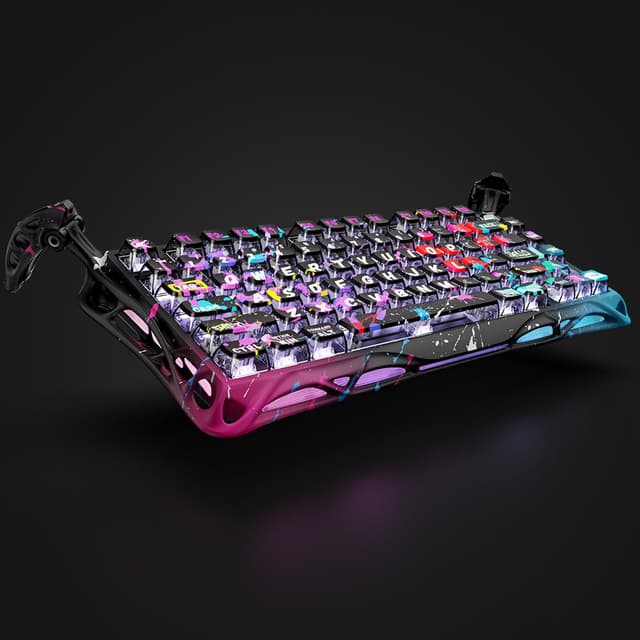 GravaStar Mercury V75 Pro 75% Hall Effect Magnetic Switch Gaming Keyboard - Neon Graffiti