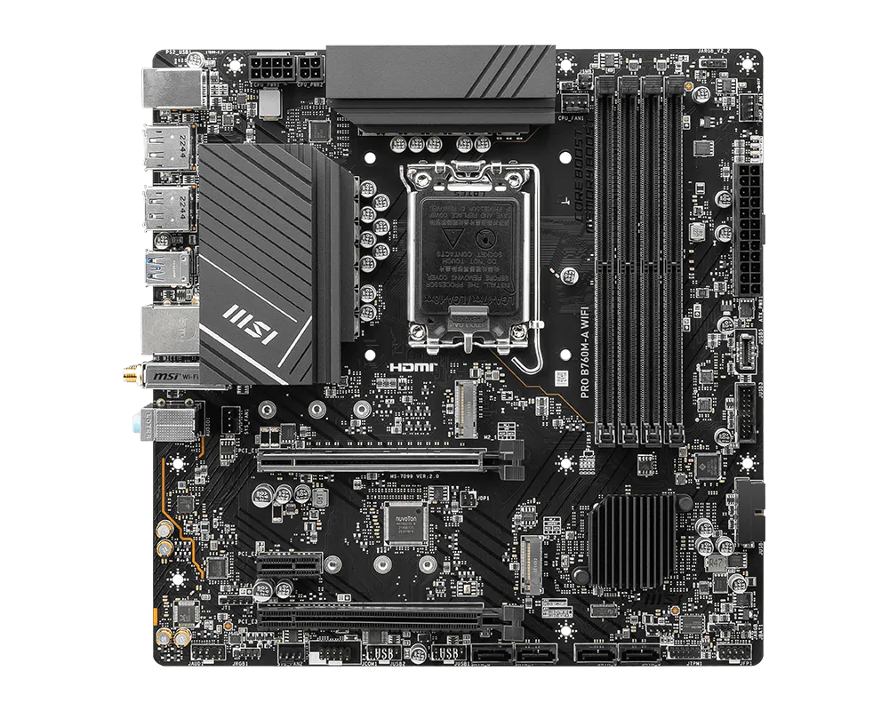 MSI PRO B760M-A WIFI LGA1700 Motherboard